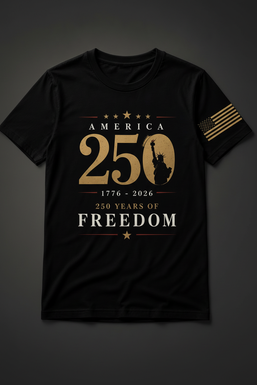America 250 T-Shirt — Front Design